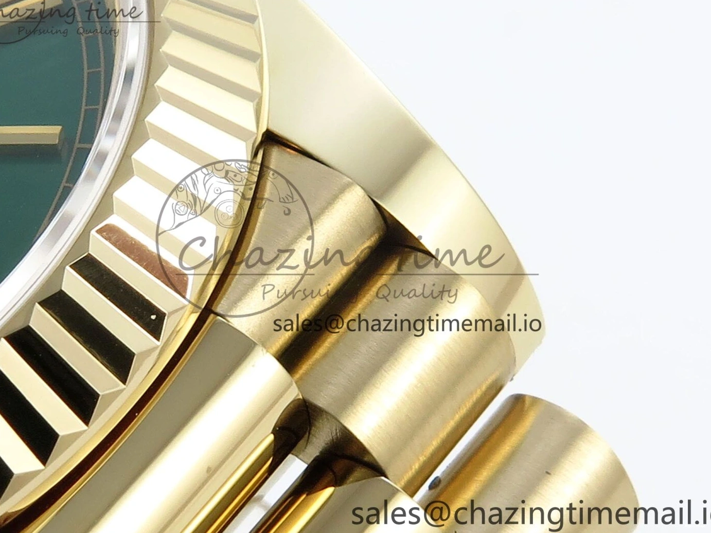 MiroTime 0325 Day Date 40 YG 228238 Noob 1:1 Best Edition Green Roman Dial on President Bracelet A2836 (Gain Weight) Youthful 796